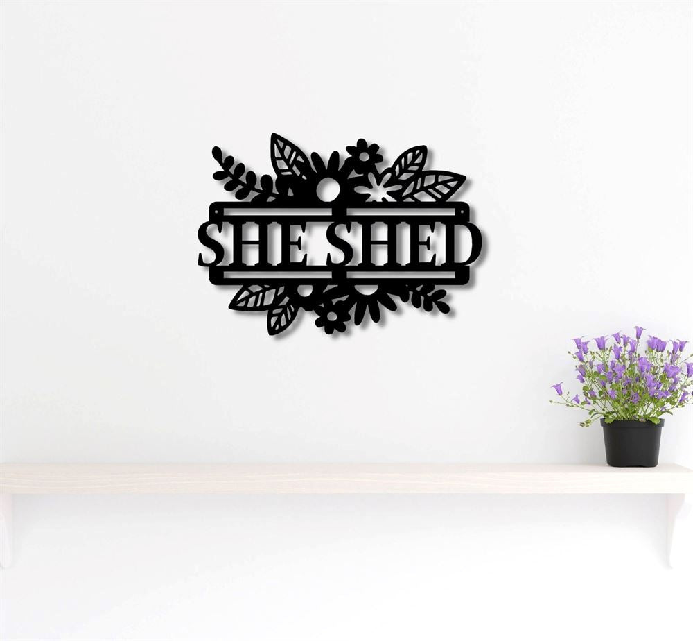 Personalized Metal Monogram Sign, She Shed Metal Sign, She Shed Signs, Vintage Style, She Shed Gifts, She Shed Decor, Cute Potting Shed Decor