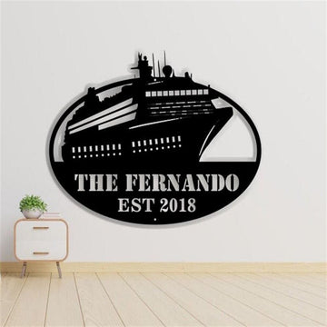 Personalized Metal Monogram Sign, Ship Metal Wall Art, Ship Name Sign, Ship Metal Home Decor