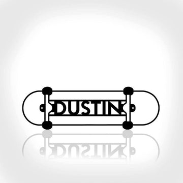 Personalized Metal Monogram Sign, Skateboard Metal Wall Art, Skateboard Name Sign, Skateboard Home Decor
