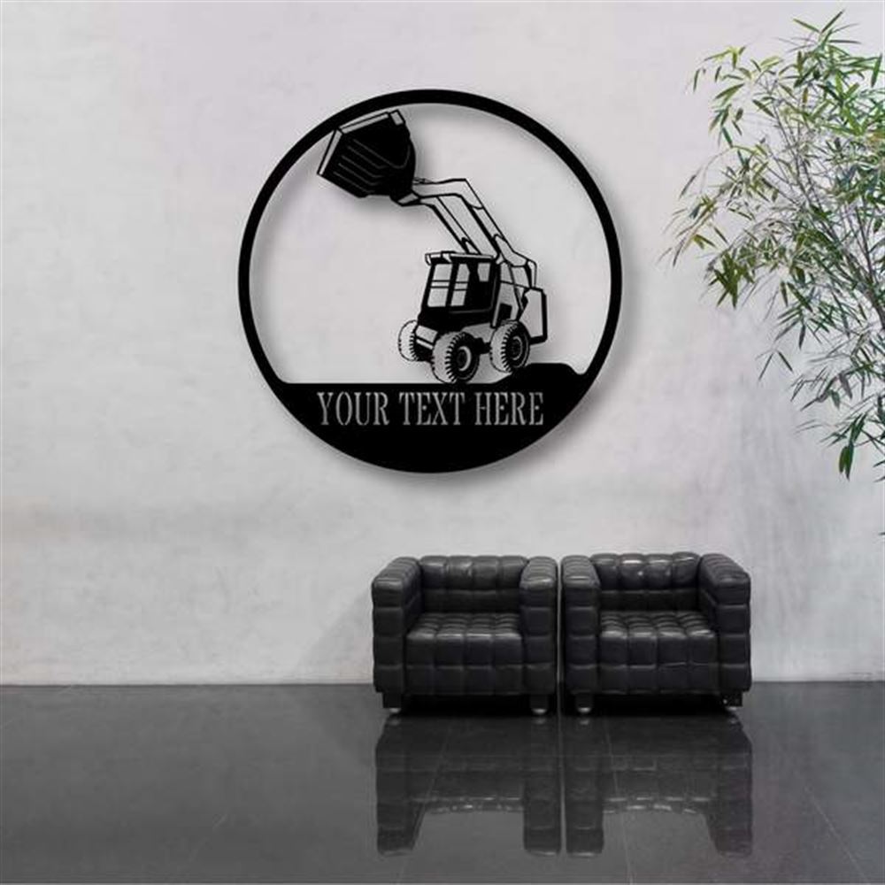 Personalized Metal Monogram Sign, Skid Steer Metal Signs, Metal Sign, Metal Wall Art