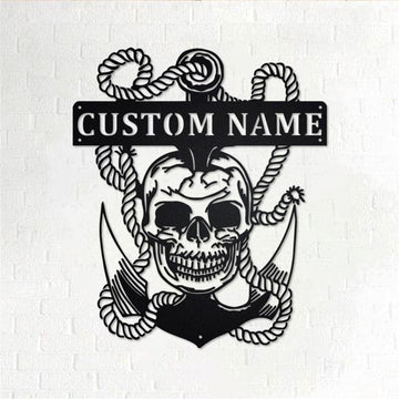 Personalized Metal Monogram Sign, Skull And Dragon Metal Wall Art, Skull And Dragon Name Sign, Skull And Dragon Home Decor