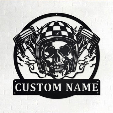 Personalized Metal Monogram Sign, Skull With Snake Metal Wall Art, Snake Name Sign, Snake Home Decor