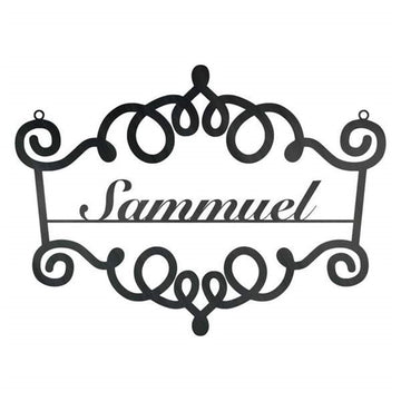 Personalized Metal Monogram Sign, Split Letter Monogram Metal Sign, Door Hanger Family Sign, Housewarming Gift