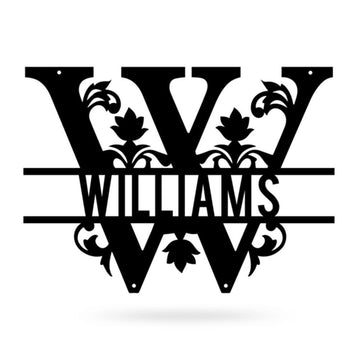 Personalized Metal Monogram Sign, Spooky Customized Metal Signs, Metal Sign