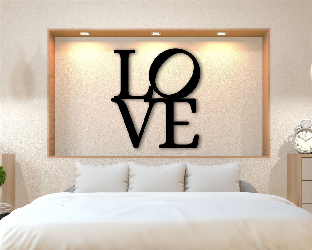 Personalized Metal Monogram Sign, Square Love With Peace Sign, Metal Steel Wall Art, Wacky Hippie Art, Weed Love Peace Decor