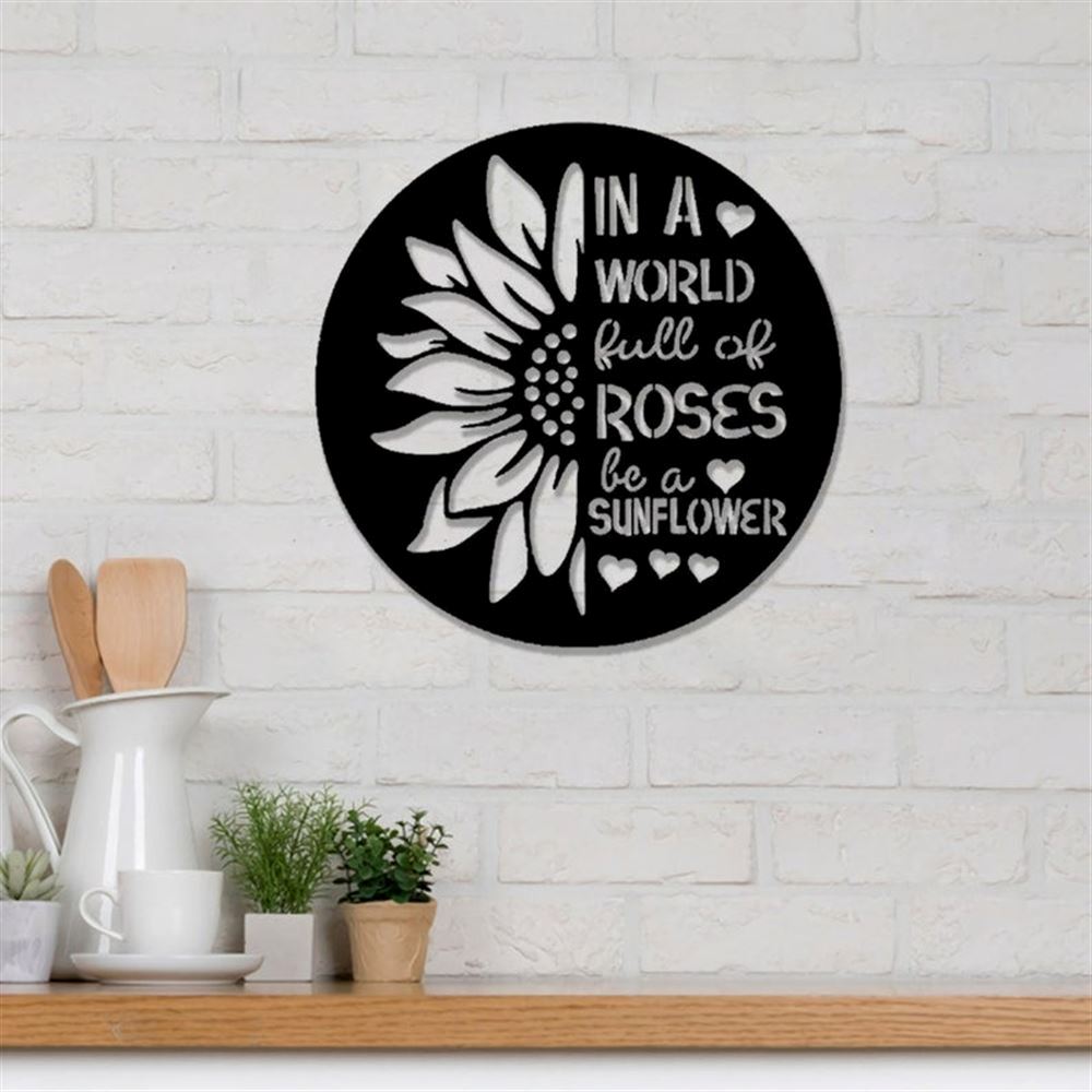 Personalized Metal Monogram Sign, Sunflowers Metal Sign, Garden Metal Sign, Sign For Garden Lovers, Gift For Her, House Metal Sign