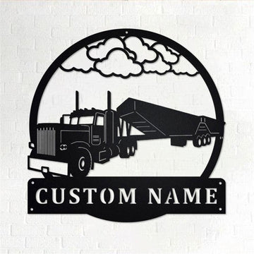 Personalized Metal Monogram Sign, Super B Grain Truck Metal Wall Art, Truck Driver Name Sign, Super B Grain Truck Home Decor