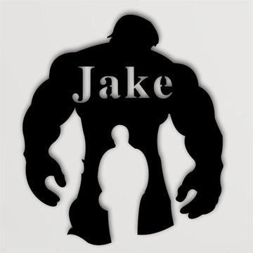 Personalized Metal Monogram Sign, Superhero Hulk Metal Wall Art, Metal Cheer Decor, Hulk Hero Sign, Hulk Name Sign, Hulk Metal Art