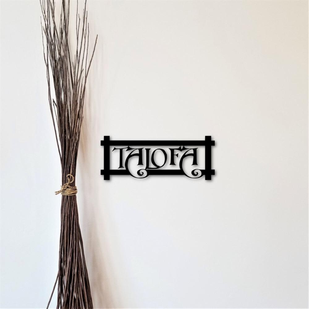 Personalized Metal Monogram Sign, Talofa Welcome Sign, Metal Front Door Hanger Polynesian Art, Samoan Metal Wall Art, Samoan Decor