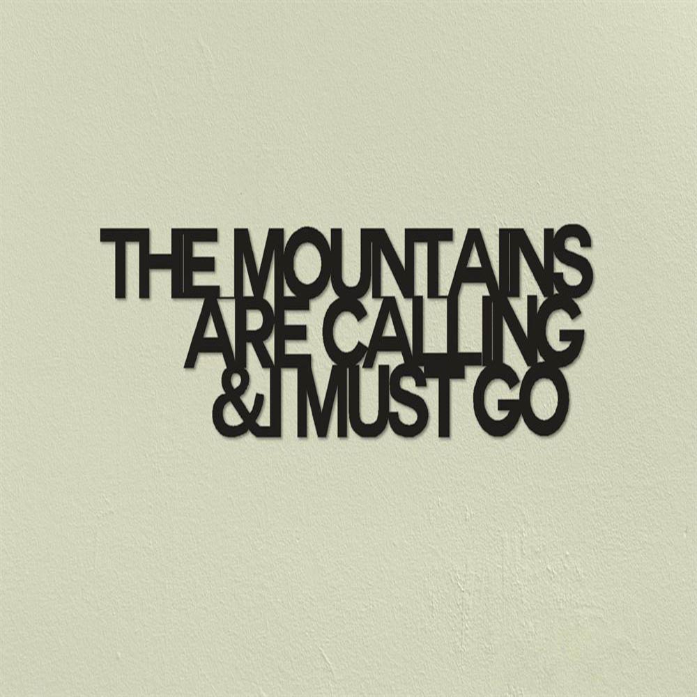 Personalized Metal Monogram Sign, The Mountains Are Calling Sign Metal Wall Art, Wall Decor Metallic Paint Living Room, Wall Decor Bedroom