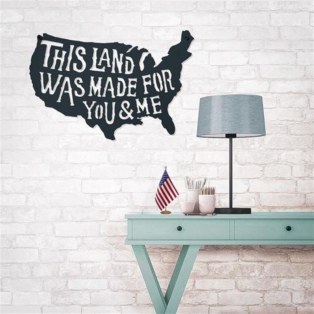 Personalized Metal Monogram Sign, This Land Steel Wall Art Cut Metal Sign, Metal Wall Art, Metal House Sign