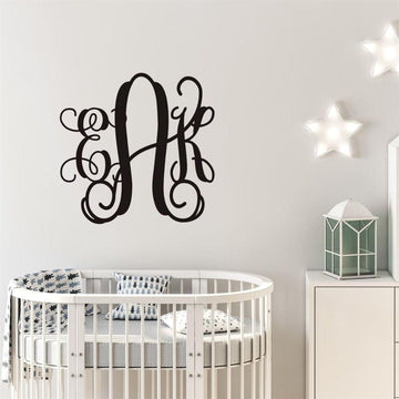 Personalized Metal Monogram Sign, Three Letter Monogram Cut Metal Sign, Wall Decor Metal Sign, Home Decor Metal Art