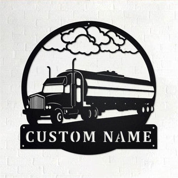 Personalized Metal Monogram Sign, Tow Truck Metal Wall Art, Truck Driver Name Sign, Tow Truck Home Decor