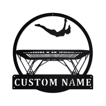 Personalized Metal Monogram Sign, Trampolining Metal Sign, Trampolining Metal Wall Art, Trampolining Metal Wall Decor, Trampolining Lover
