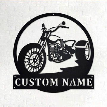 Personalized Metal Monogram Sign, Trike Motorbike Metal Wall Art, Trike Motorbike Name Sign, Biker Home Decor