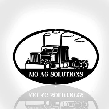 Personalized Metal Monogram Sign, Truck Metal Sign, Big Rig Truck Wheeler Diesel Metal Sign, Trucking Company Metal Name Sign, Gift For Him Rustic