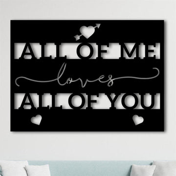 Personalized Metal Monogram Sign, Valentines Day Metal Wall Art, Sign For Family, Wife Gift, Love Sign, Metal Love Sign