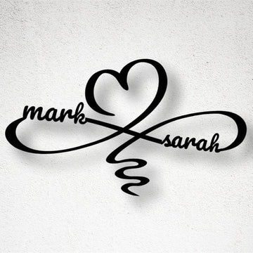 Personalized Metal Monogram Sign, Valentines Day Wall Decor, Heart Metal Wall Art, Heart Metal Sign, Valentines Decor, Metal Heart Decor