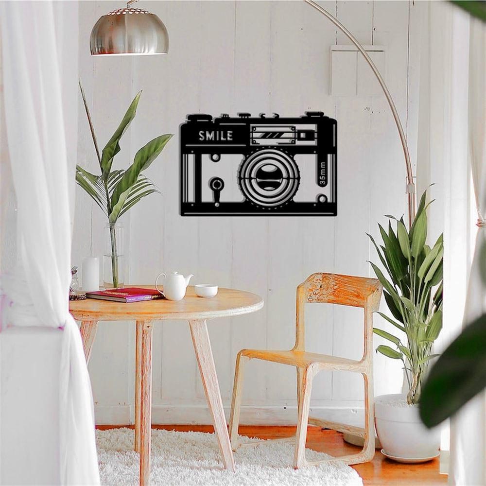 Personalized Metal Monogram Sign, Vintage Camera Wall Art, Metal Wall Decor, Metal Wall Art, Vintage Camera Decor