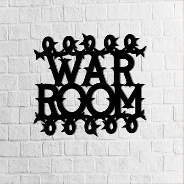 Personalized Metal Monogram Sign, War Room Sign, Plasma Cut steel Sign, Cnc steel Art, Prayer Inspirational Meditation Prayer Room