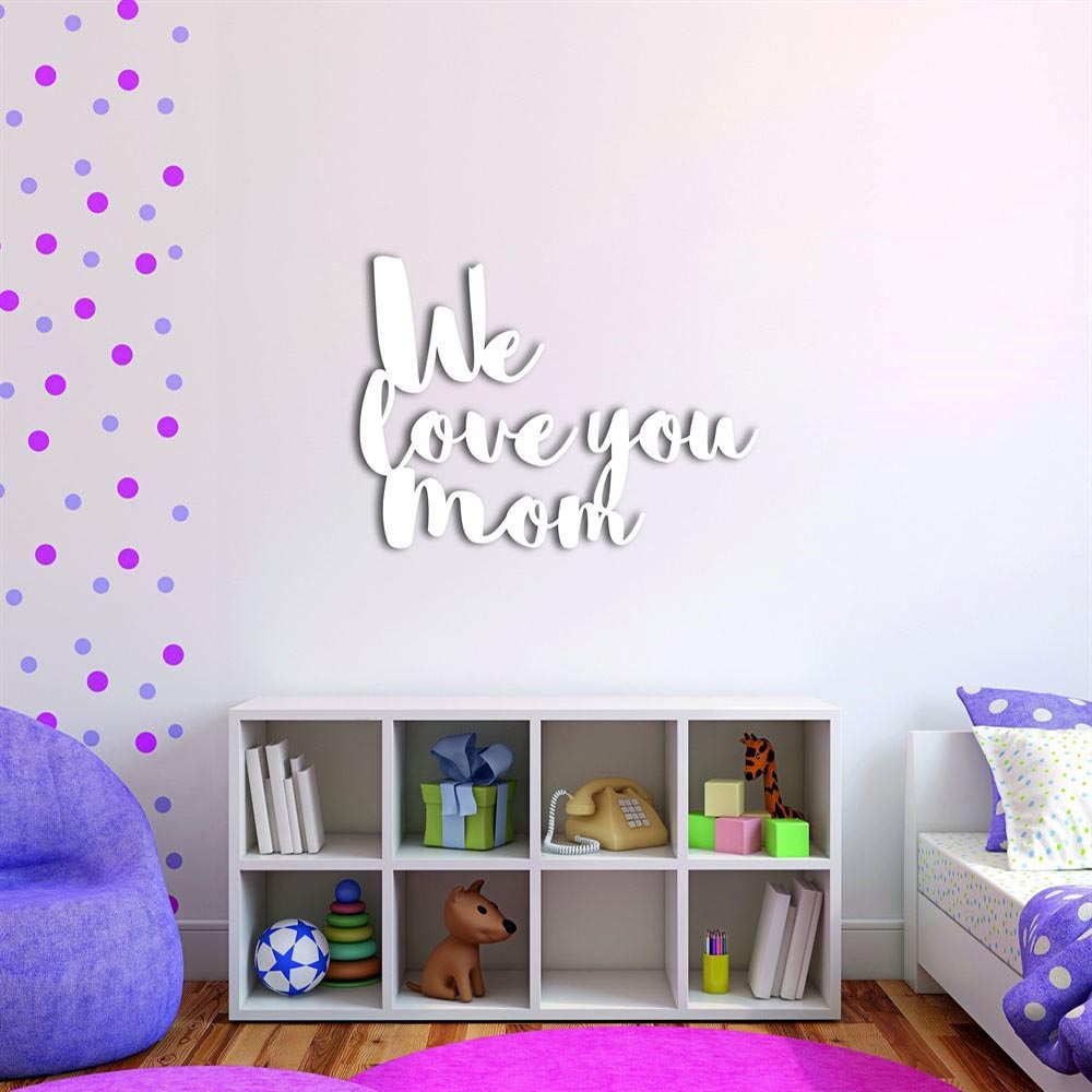 Personalized Metal Monogram Sign, We Love You Mom Metal Wall Decor, Gift For Mom, Living Room Decor