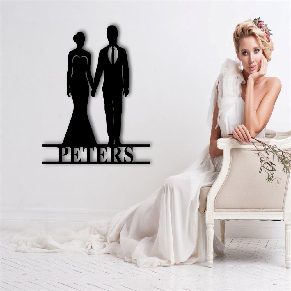 Personalized Metal Monogram Sign, Wedding Day Sign, Wedding Sign, Wedding Day Sign, Bride And Groom Sign