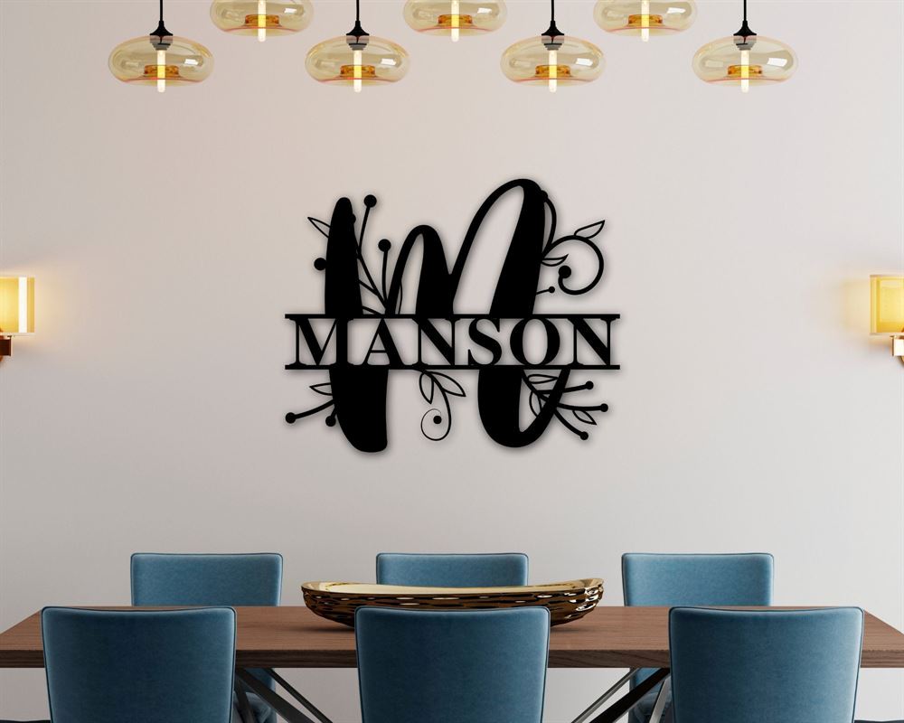 Personalized Metal Monogram Sign, Wedding Gift Hearts Love Birds Ring Design Metal Sign, Laser Cut Metal Sign