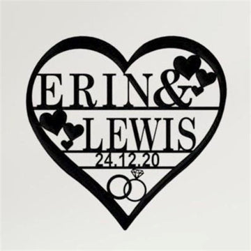 Personalized Metal Monogram Sign, Wedding Gift Wedding Gift Name Sign, Metal Name Sign, Living Room Decor