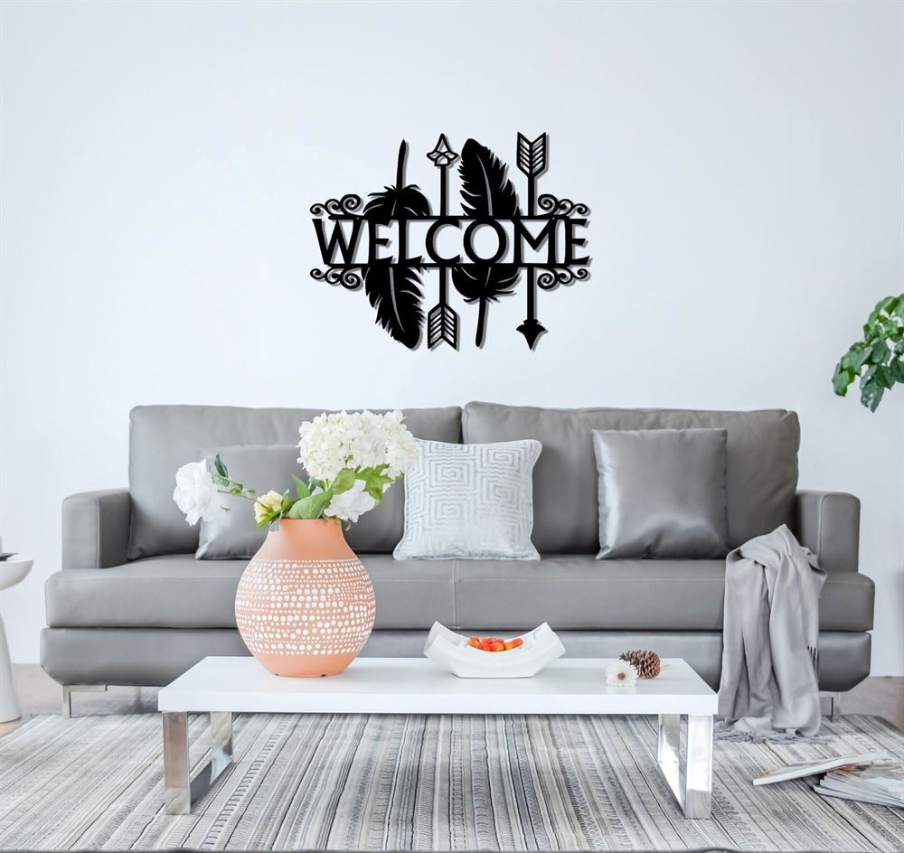 Personalized Metal Monogram Sign, Welcome Sign, Decor Outdoor, Indoor Metal Sign, Non Rust Metal Decor, Home Entrance Decoration