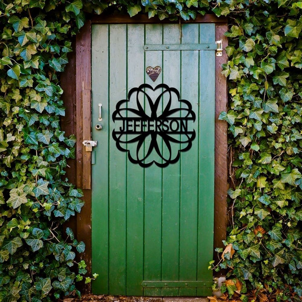 Personalized Metal Monogram Sign, Welcome Sign For Front Porch Last Home Decor Metal Wall Decor, Metal Wall Art