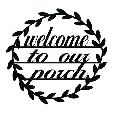 Personalized Metal Monogram Sign, Welcome To Our Porch Metal Sign, Housewarming Gift, Metal Home Decor Metal Wall Art
