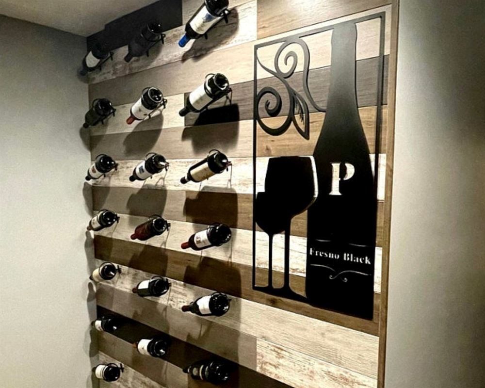 Personalized Metal Monogram Sign, Wine Sign Wine Name Sign, Metal Sign, Wall Decor Cellar Sign, Wine Rack Sign, Rustic Gift For Him, Gift For Her