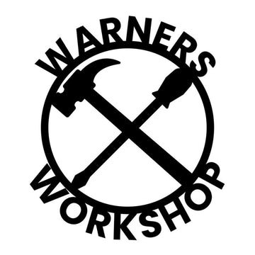 Personalized Metal Monogram Sign, Workshop Themed Steel Metal Wall Sign, Customized With Last Name