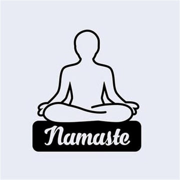 Personalized Metal Monogram Sign, Yoga Pose Metal Wall Sign, Yoga Home Decor For Home Gym Or Studio, Decorative Accent Metal Art Wall