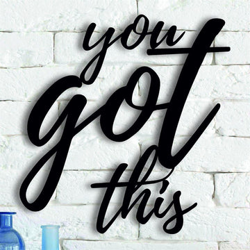 Personalized Metal Monogram Sign, You Got This Metal Wall Art, Metal Wall Sign, Wall Hanging, Office Wall Art, Quote Wall Art, Housewarming Gift