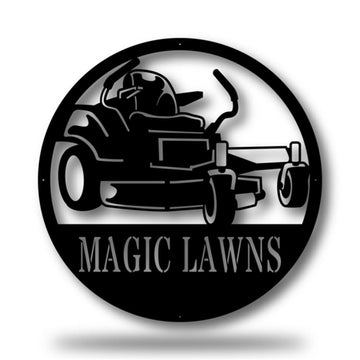 Personalized Metal Monogram Sign, Zero Turn Metal Signs, Metal Sign, Living Room Decor