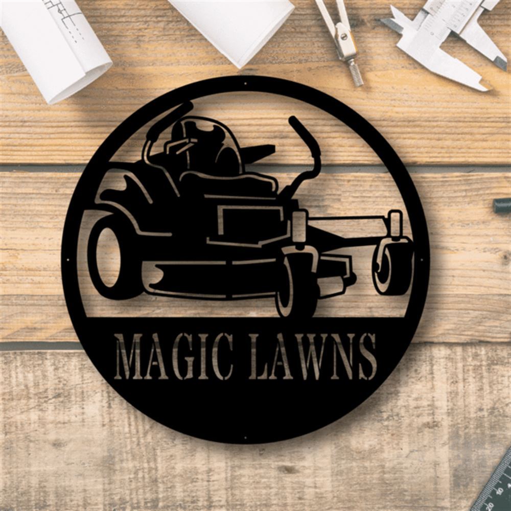 Personalized Metal Monogram Sign, Zero Turn Metal Signs, Metal Sign, Living Room Decor