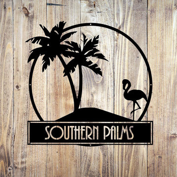 Personalized Metal Palm Tree Bar Sign, Laser Cut Indoor, Outdoor Bar Sign, Bar Sign, Metal Palm Treeart