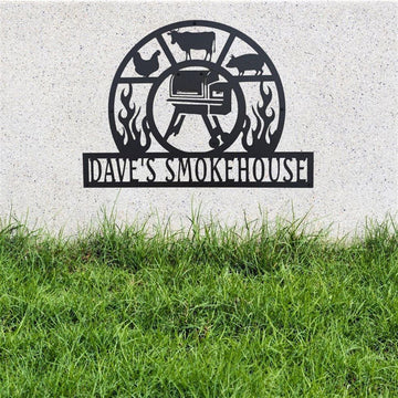 Personalized Metal Wall Art Decor, Backyard Bar And Grill Sign, Outdoor Grill Meat Metal Signs, Car Grill Wall Decor Hanging