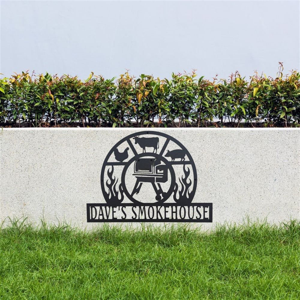 Personalized Metal Wall Art Decor, Backyard Bar And Grill Sign, Outdoor Grill Meat Metal Signs, Car Grill Wall Decor Hanging