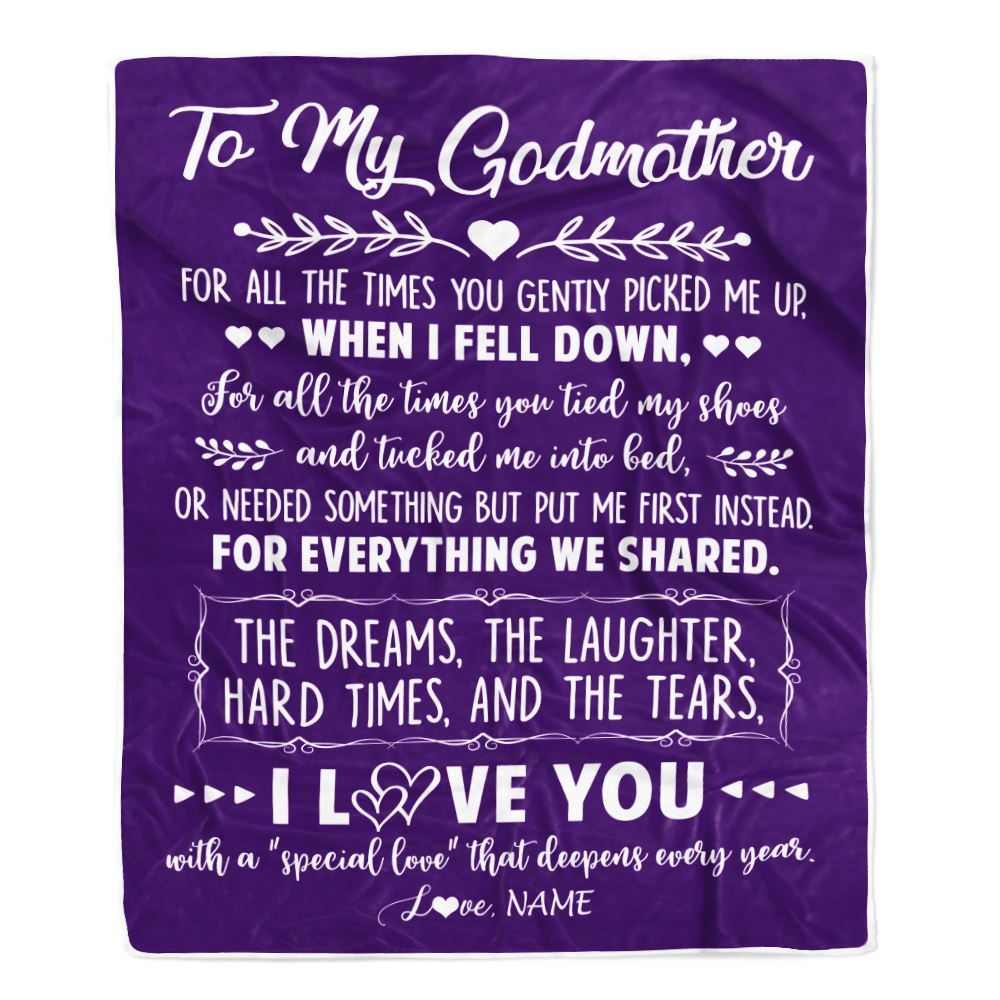 Personalized To My Godmother Blanket From Goddaughter I Love You With A Special Love Blanket, Mother&#39;s Day Blanket, Presents For Her