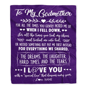 Personalized To My Godmother Blanket From Goddaughter I Love You With A Special Love Blanket, Mother&#39;s Day Blanket, Presents For Her