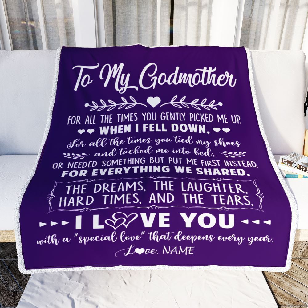 Personalized To My Godmother Blanket From Goddaughter I Love You With A Special Love Blanket, Mother&#39;s Day Blanket, Presents For Her