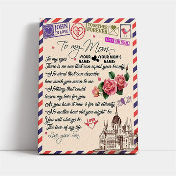 Personalized To My Mom In My Eyes Mother&#39;s Day Canvas, Mother&#39;s Day Canvas Art, Gift For Mom, Birthday Gift, Mother&#39;s Day Wall Art