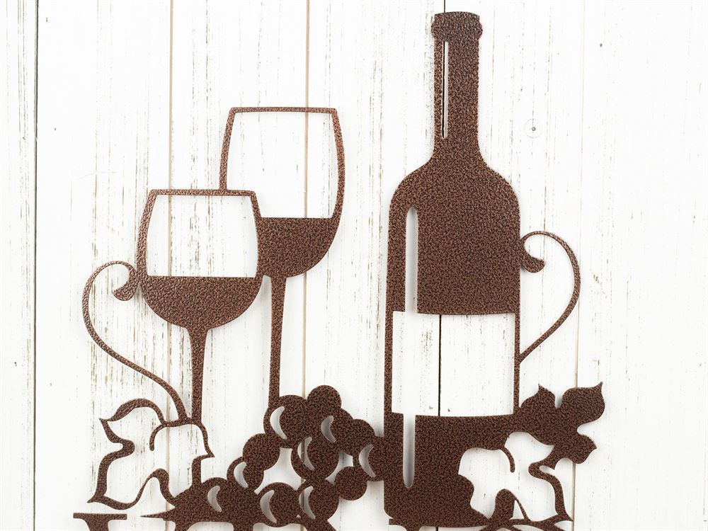 Personalized Wine Vino Metal Sign, Wine Lover Gift, Wine Sign, Bar Wine Signs For Kitchen