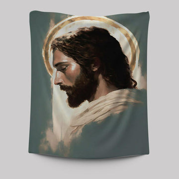 Picture Of Jesus Tapestry Art - Jesus Art Prints - Jesus Art -  Christian Indoor Wall Tapestries