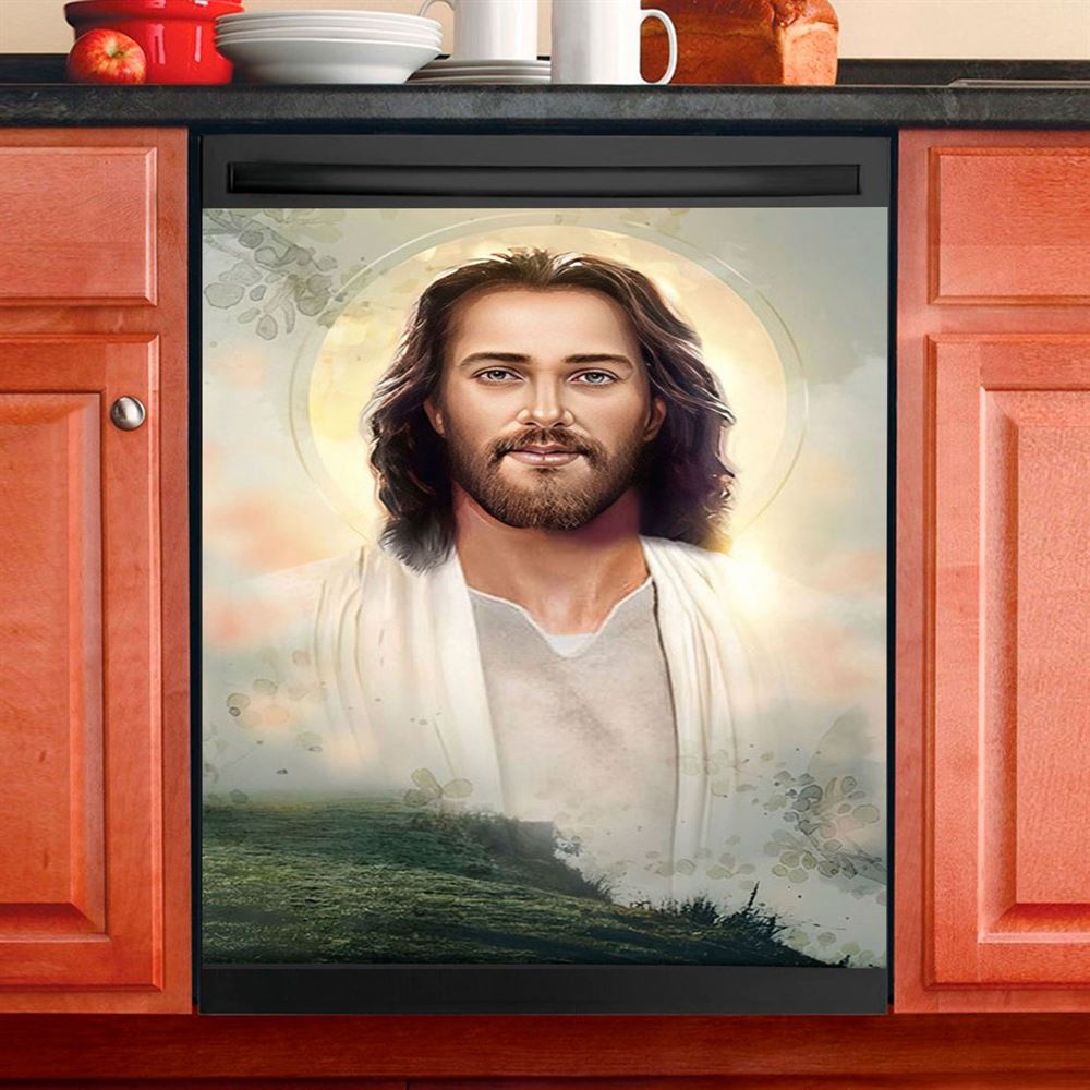 Portrait Of Jesus Christ Dishwasher Cover, Jesus Dishwasher Wrap, Jesus Kitchen Decoration