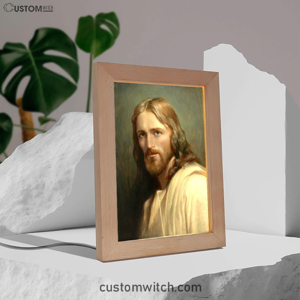Portrait Of Jesus Christ Man Of Galilee Frame Lamp Pictures - Christian Art - Jesus Frame Lamp Art