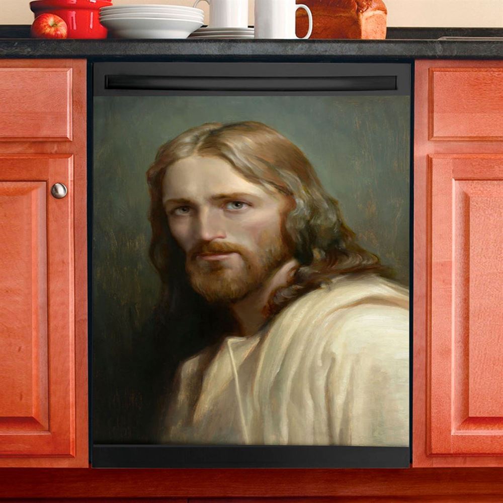 Portrait Of Jesus Dishwasher Cover, Jesus Dishwasher Wrap, Jesus Kitchen Decoration