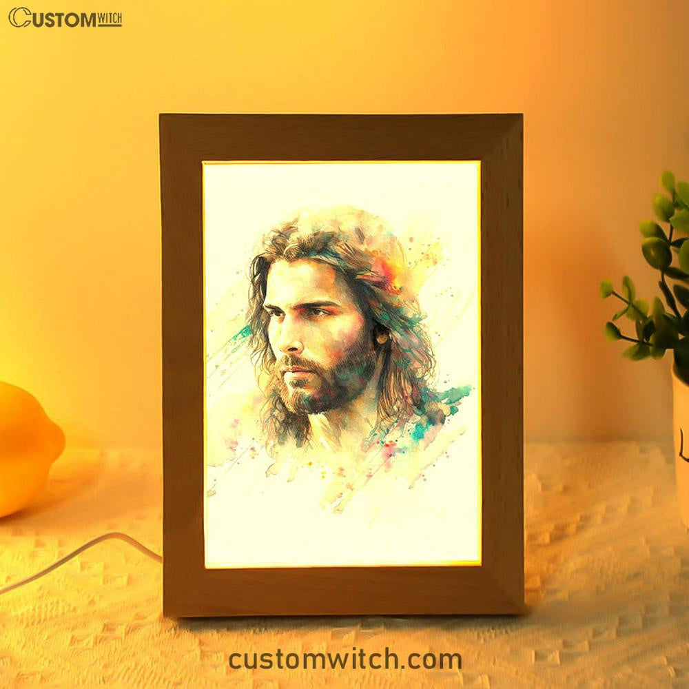Portrait Of Jesus Frame Lamp Pictures - Jesus Art Prints - Jesus Art - Christian Home Decor